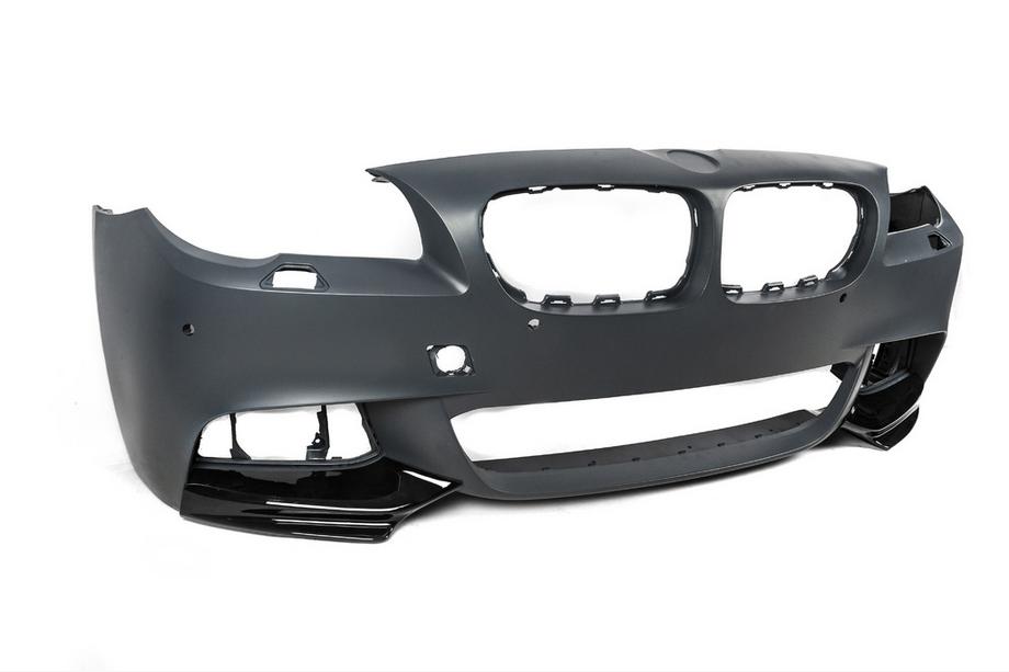 BMW 5 серия F10/F11 2010–2016 гг. Накладка на передний бампер DPT Flap (для M-Performance, Черный Глянец) Фото 14