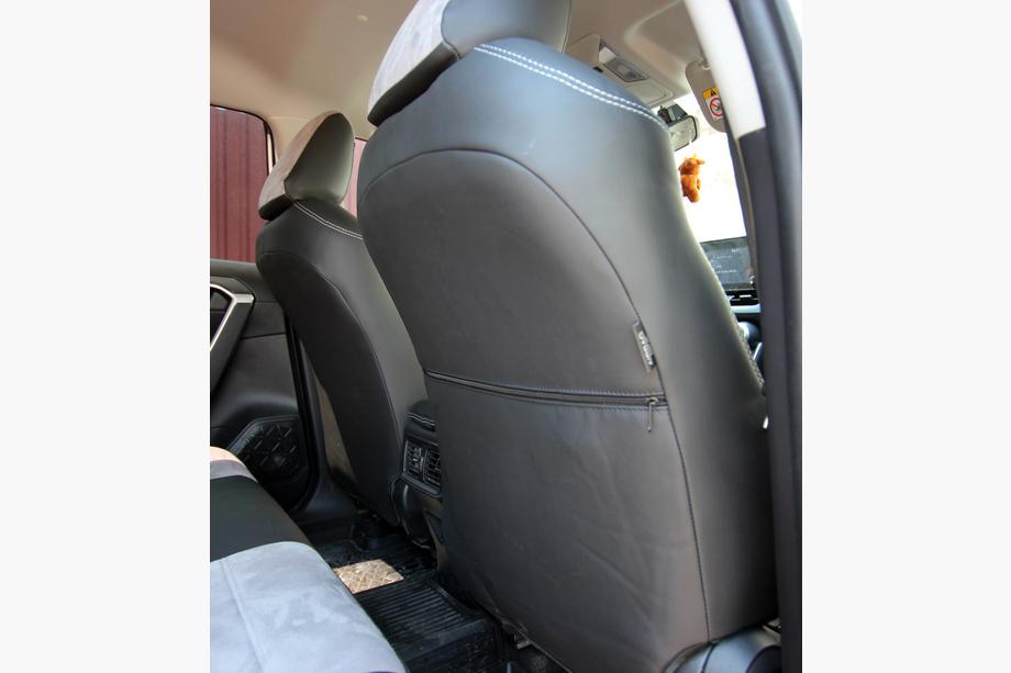 Toyota Rav 4 2019–2025 гг. Авточехлы Эко-кожа+Ткань+Алькантара Antara A0010 (Полный комплект) Фото 4