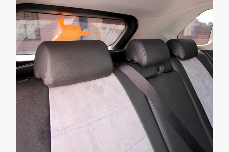 Toyota Rav 4 2019–2025 гг. Авточехлы Эко-кожа+Ткань+Алькантара Antara A0010 (Полный комплект) Фото 10