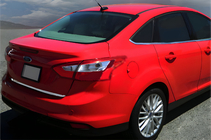 Ford Focus III 2011-2017 гг. Накладка на багажник 2015-2017 (Седан, нержавейка) фото 1