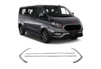 Ford Custom 2013-2022 гг. Хромированная окантовка решетки радиатора 2018+ (4 шт., нержавейка) фото 3
