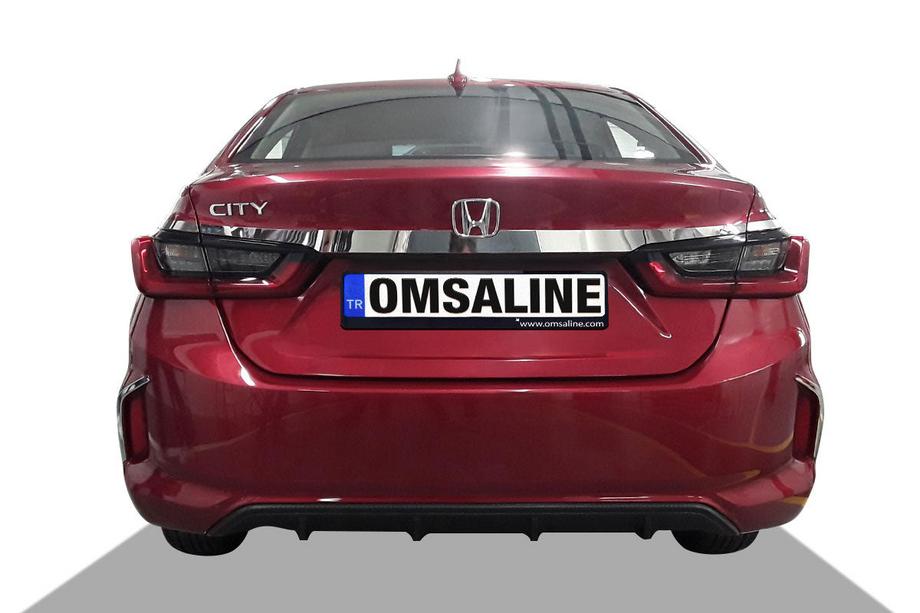 Honda City 2021- гг. Хромированная накладка над номером SD (3 шт, нержавейка) Image