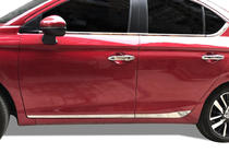Honda City 2021- гг. Молдинги дверей SD (4 шт, нержавейка) фото 1