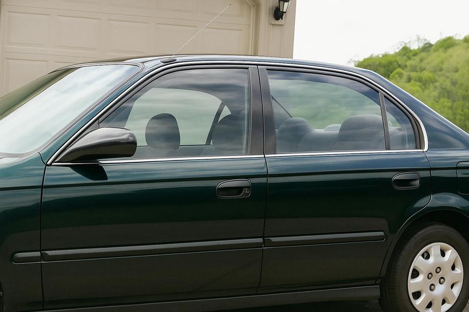 Honda Civic 1995-2001 гг. Наружные молдинги окон нержавейка (4 шт) Image