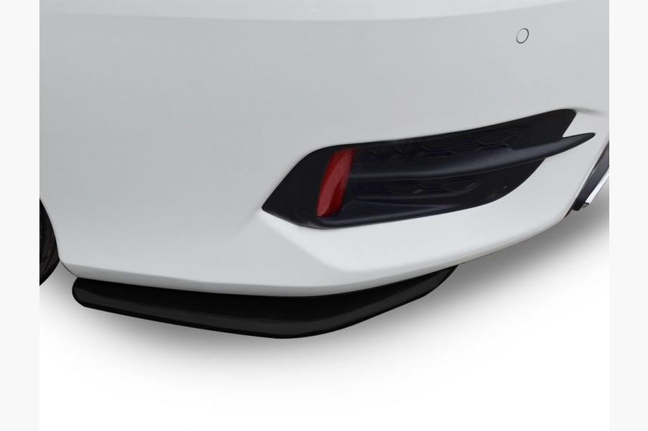 Honda Civic Sedan X 2016-2021 гг. Флап накладки на задний бампер (2 шт, черные) Image