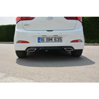 Задняя накладка Meliset (грунт под покраску) Hyundai I-20 2014-2020 гг. фото 1