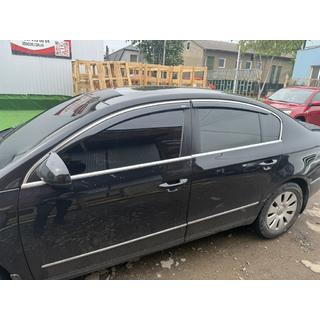 Ветровики с хромированным молдингом SD (EU, 4 шт, Niken) Volkswagen Passat B6 2006-2012 гг. фото 3