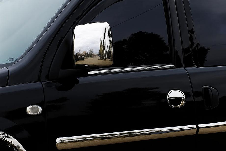 Opel Combo 2002–2012 гг. Дверные молдинги нержавейка (4 шт) Image