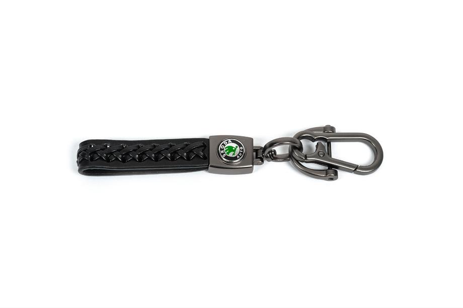 Skoda Кожаный брелок V2 с логотипом Skoda Image