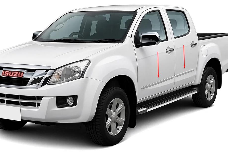Isuzu D-Max 2011-2019 гг. Дверные Молдинги OmsaLine Нержавеющая Сталь Image