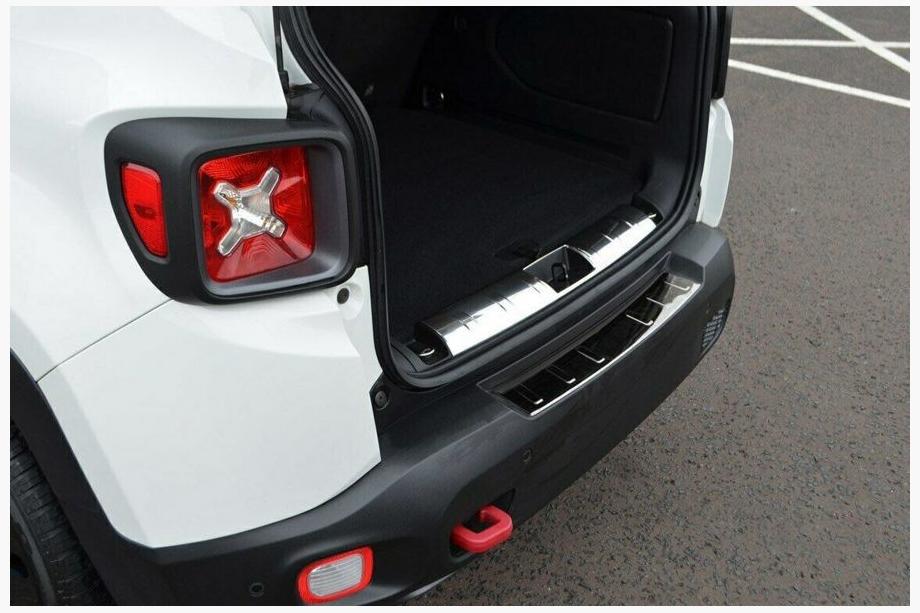 Jeep Renegade 2014- гг. Накладка на Задний Бампер из Нержавеющей Стали Image