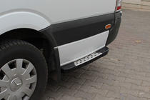 Mercedes Sprinter W901/902/903/904/905 1995–2006 гг. Боковые пороги DOT-Line за колесом (2 шт., Алюминий) Длинная База фото 1