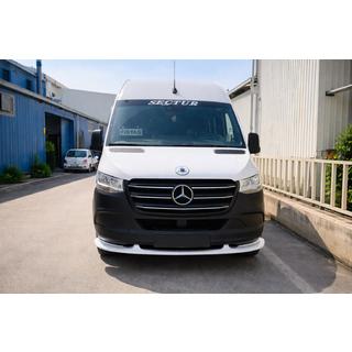 Нижняя накладка на передний бампер (грунт под покраску) Mercedes Sprinter W907/W910 2018- гг. фото 4