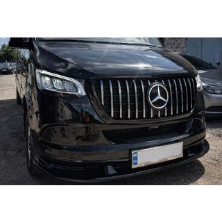 Нижняя накладка на передний бампер (грунт под покраску) Mercedes Sprinter W907/W910 2018- гг. фото 2
