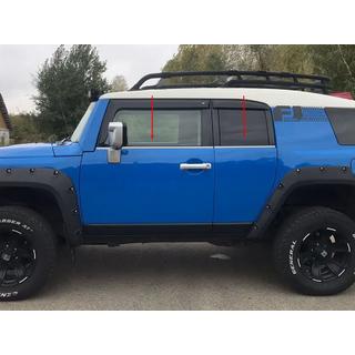 Нижние накладки на окна из нержавейки (4 шт.) Toyota FJ Cruiser 2006-2022 гг. фото 1