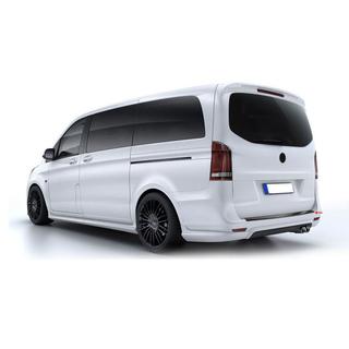 Накладка на задний бампер (натуральный карбон) Mercedes Vito/V-class W447 2014- гг. фото 3