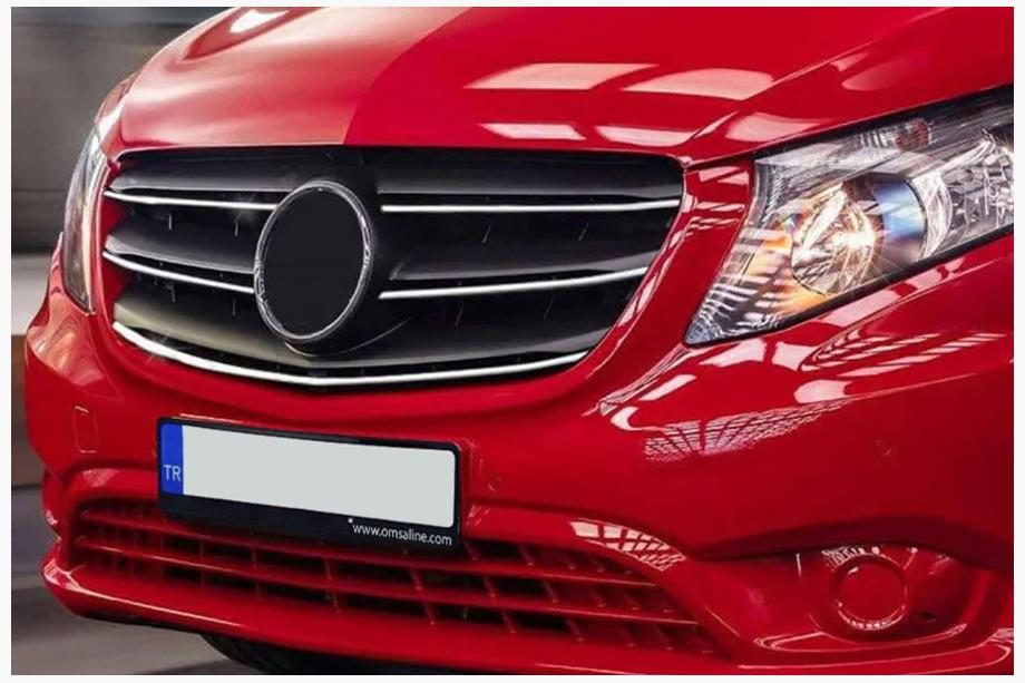 Mercedes Vito/V-class W447 2014- гг. Хром Накладки на Решетку 2020+ (5 шт, Нержавейка) Image
