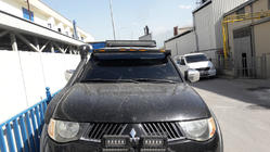 Mitsubishi L200 2015-2024 гг. Козырек на лобовое стекло (Meliset LED) фото 2