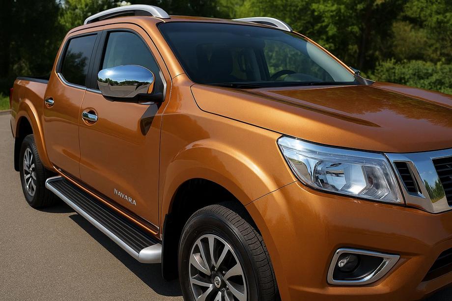 Nissan Navara/NP300 2016- гг. Накладки на зеркала (2 шт, нержавейка) Image