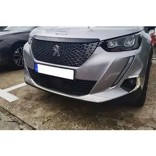 Накладка на передний бампер (2 шт, нержавейка) Peugeot 2008 2019- гг.
