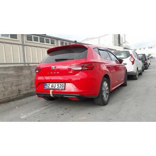 Накладка на задний бампер (грунтованная под покраску) Seat Leon 2013-2020 гг. фото 1
