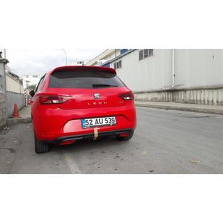 Накладка на задний бампер (грунтованная под покраску) Seat Leon 2013-2020 гг. фото 2