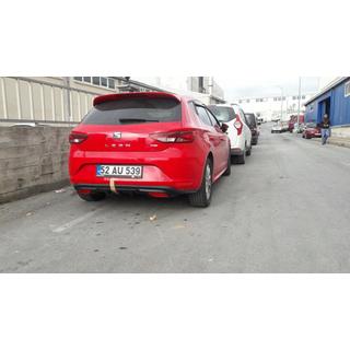 Накладка на задний бампер (грунтованная под покраску) Seat Leon 2013-2020 гг. фото 3