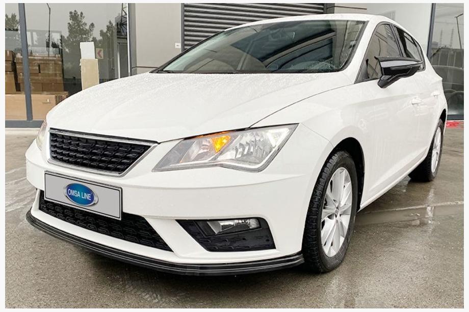 Seat Leon 2013-2020 гг. Передняя губа 2017-2020 (черная) Image
