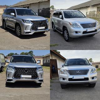 Комплект мини-рестайлинга с модели 2008-2015 на TRD Sport (бампер, фары) Lexus LX570/450d 2008-2022 гг. фото 1