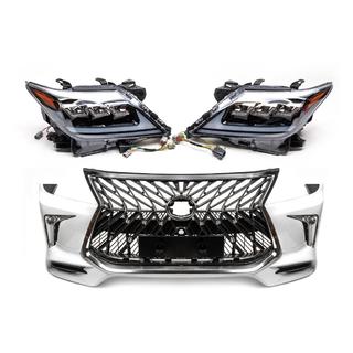 Комплект мини-рестайлинга с модели 2008-2015 на TRD Sport (бампер, фары) Lexus LX570/450d 2008-2022 гг. фото 4