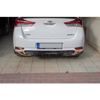 Диффузор заднего бампера (2016-2018, грунт под покраску) Toyota Auris 2012-2018 гг. фото 1