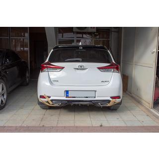 Диффузор заднего бампера (2016-2018, грунт под покраску) Toyota Auris 2012-2018 гг. фото 2