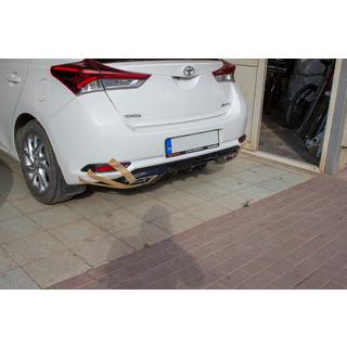 Диффузор заднего бампера (2016-2018, грунт под покраску) Toyota Auris 2012-2018 гг. фото 4