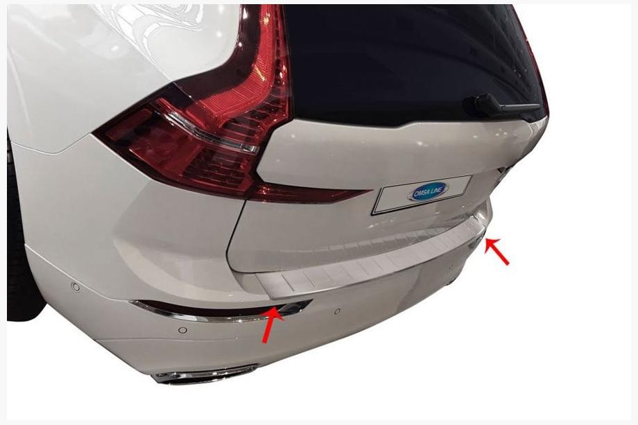 Volvo XC60 2017- гг. Накладка на задний бампер из нержавеющей стали Image