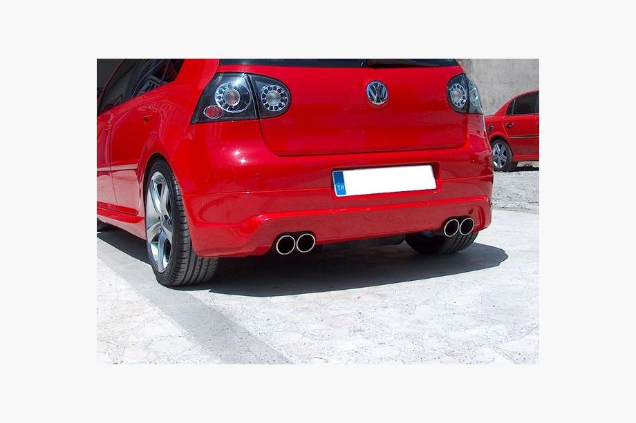 Volkswagen Golf 5 2003-2009 гг. Накладка на задний бампер (грунтованная под покраску) Image
