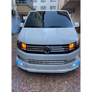 Накладка на передний бампер Genis 2015-2018 (грунт под покраску) Volkswagen T6 2015-2024 гг. фото 2