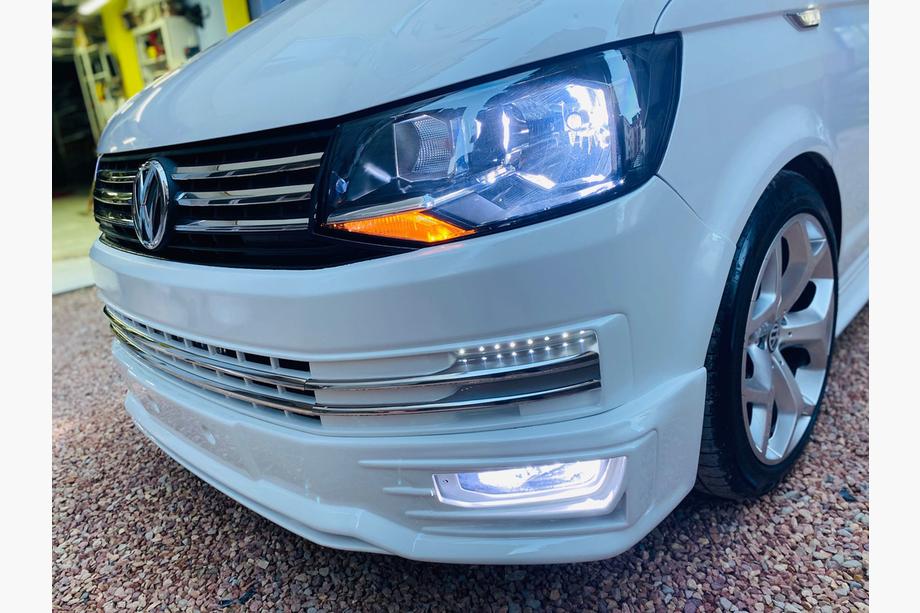 Volkswagen T6 2015-2024 гг. Накладка на передний бампер Genis 2015-2018 (грунт под покраску) Image