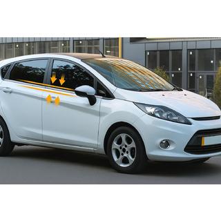 Молдинги стекол нержавейка (4 шт.) Ford Fiesta 2008-2017 гг. фото 1