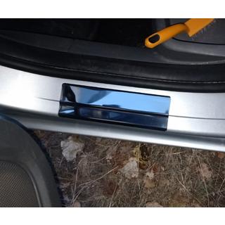 Накладки на пороги нержавейка Carmos V2 (4 шт.) Ford Focus III 2011-2017 гг. фото 4