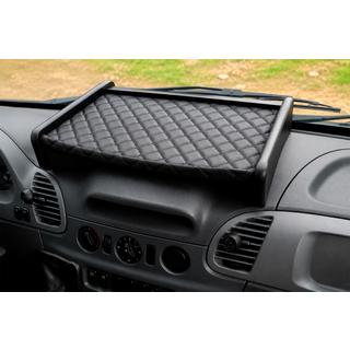 Полка на панель (2000-2006, Черная с черной строчкой) Mercedes Sprinter W901/902/903/904/905 1995–2006 гг. фото 1