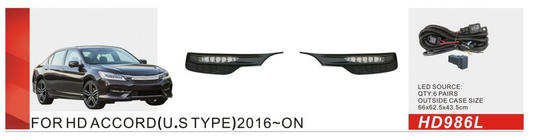 Honda Accord X 2017-2022 гг. Противотуманные фары US-type (2017-2020, LED) фото 1