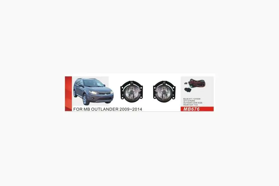 Mitsubishi Outlander 2006-2012 гг. Противотуманные фары 2009-2012 (2 шт, Галоген) Image