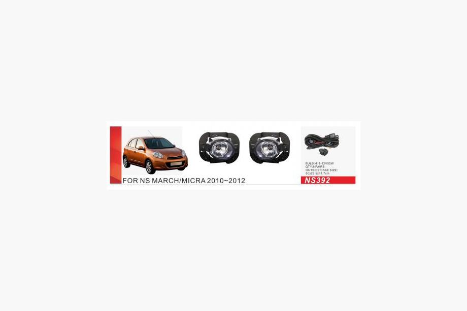 Nissan Micra K13 2011-2016 гг. Противотуманные фары 2010-2012 (2 шт, Галогенные) Image