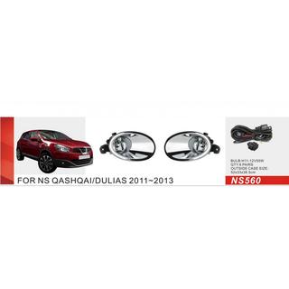Противотуманные фары (2 шт, галогенные) Nissan Qashqai 2010-2014 гг.