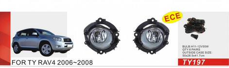 Toyota Rav 4 2006-2013 гг. Противотуманные фары 2006-2008 (2 шт, Галогенные) фото 1