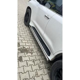 Боковые подножки 2015-2022 (нержавейка) Lexus LX570/450d 2008-2022 гг. фото 2