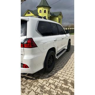Боковые подножки 2015-2022 (нержавейка) Lexus LX570/450d 2008-2022 гг. фото 3