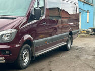 Volkswagen Crafter 2006-2016 гг. Боковые Подножки DOT-Line (2 шт., Алюминий) фото 3