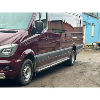 Боковые Подножки DOT-Line (2 шт., Алюминий) Volkswagen Crafter 2006-2016 гг. фото 3