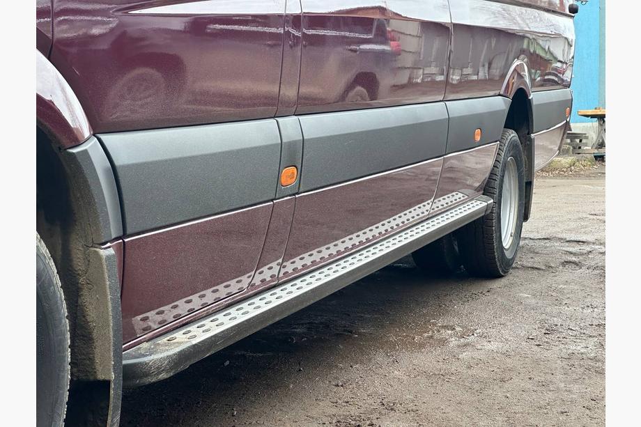 Volkswagen Crafter 2006-2016 гг. Боковые Подножки DOT-Line (2 шт., Алюминий) Фото 6